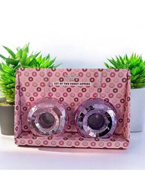 JUBILLIE Set of 2 Pink Purple Donut Sippers Waterbottles NEW NIB